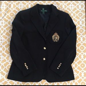 Gorgeous Black Ralph Lauren Crest Blazer